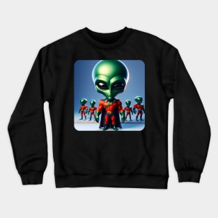 Martian Alien Caricature #13 Crewneck Sweatshirt